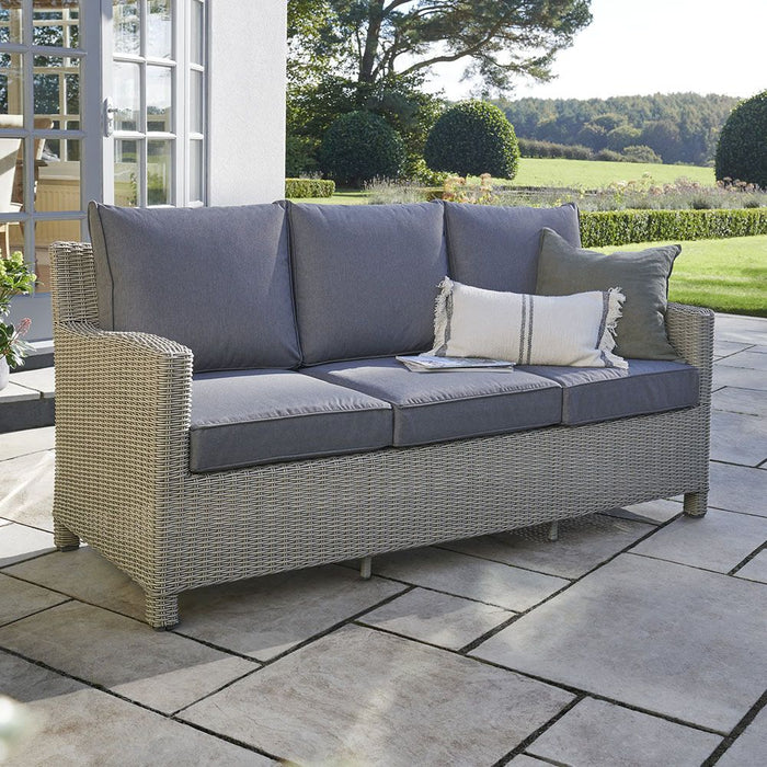 Palma 3 Seat Sofa in White Wash