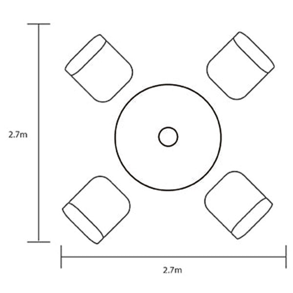 Berkeley 4 Seat Round Dining Set by Hartman (Free cover included)