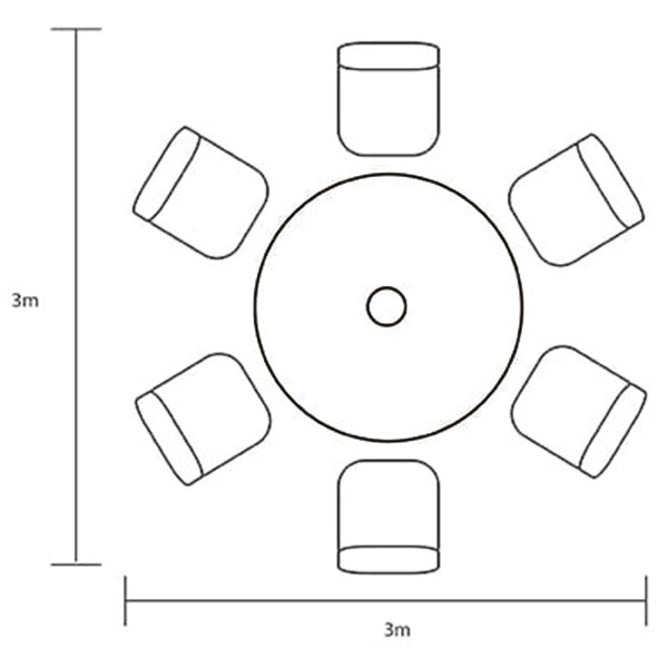 Berkeley 6 Seater Round Set by Hartman (free cover included)