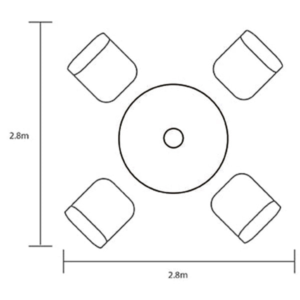 Capri 4 Seat Round Dining Set by Hartman