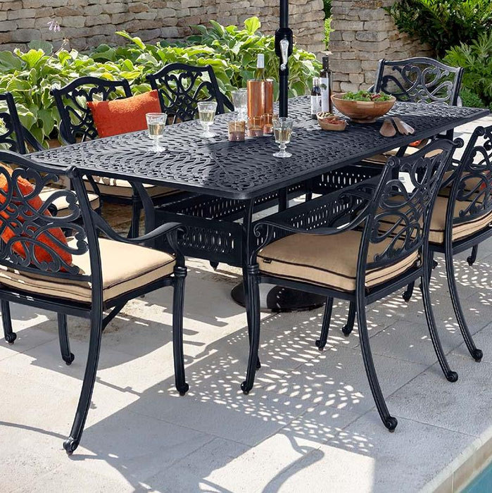 Capri 8 Seat Rectangle Dining Set by Hartman (free cover)