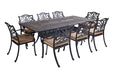 Capri 8 Seat Rectangle Dining Set by Hartman (free cover)