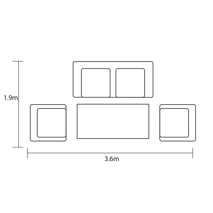 Eden 2 Seat Lounge Set