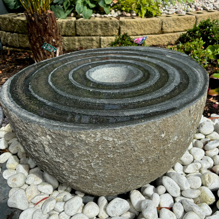 Basalt Babbling Stone water feature with complete kit