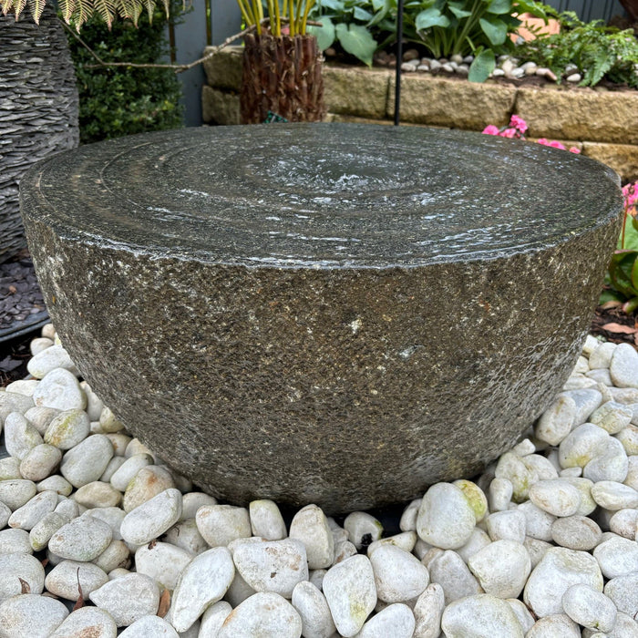 Basalt Babbling Stone water feature with complete kit