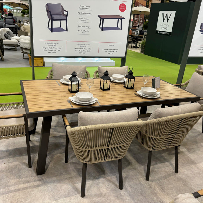 Alexander Rose Bali 6 Seat Round Dining Set