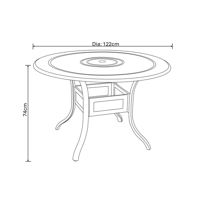 Capri 4 Seat Round Dining Set by Hartman