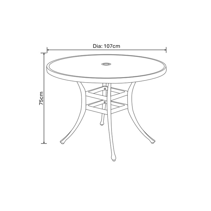 Berkeley 4 Seat Round Dining Set by Hartman (Free cover included)