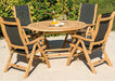 Alexander Rose Bengal Roble 4 Seat Charcoal Recliner Set