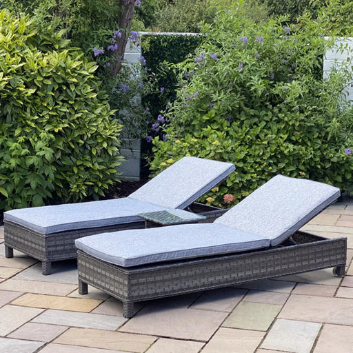 Amalfi Sun Lounger Bed with Side Table