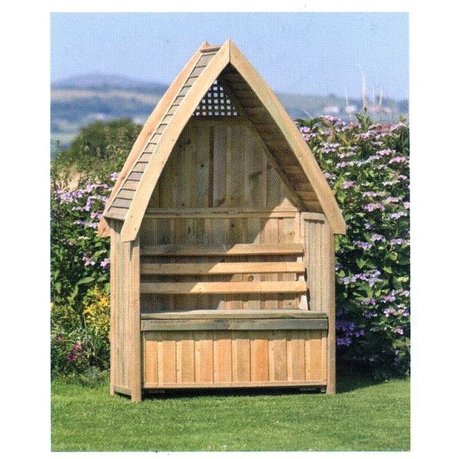 Zest Cheltenham Arbour with integrated storage box