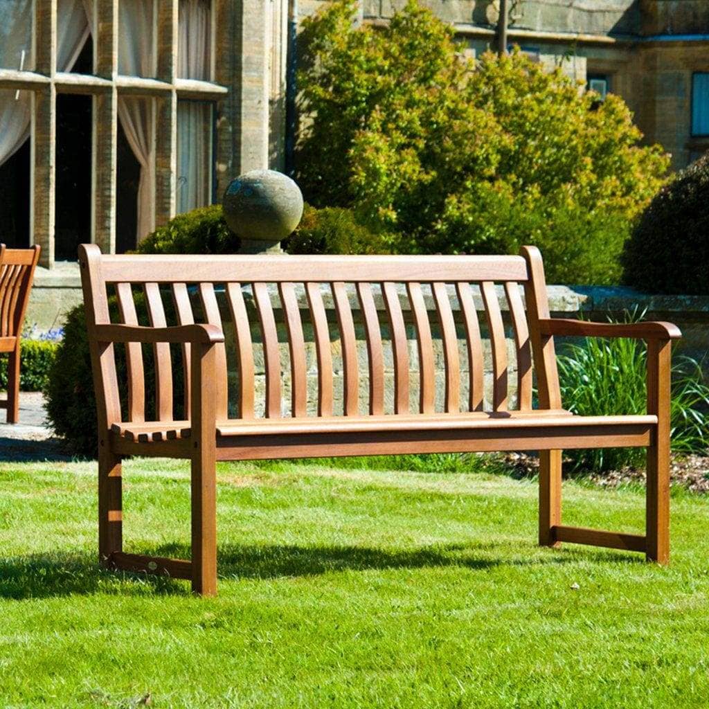 Garden Seat - Broadfield Oiled Mahogany Bench 5ft — Mid Ulster Garden ...