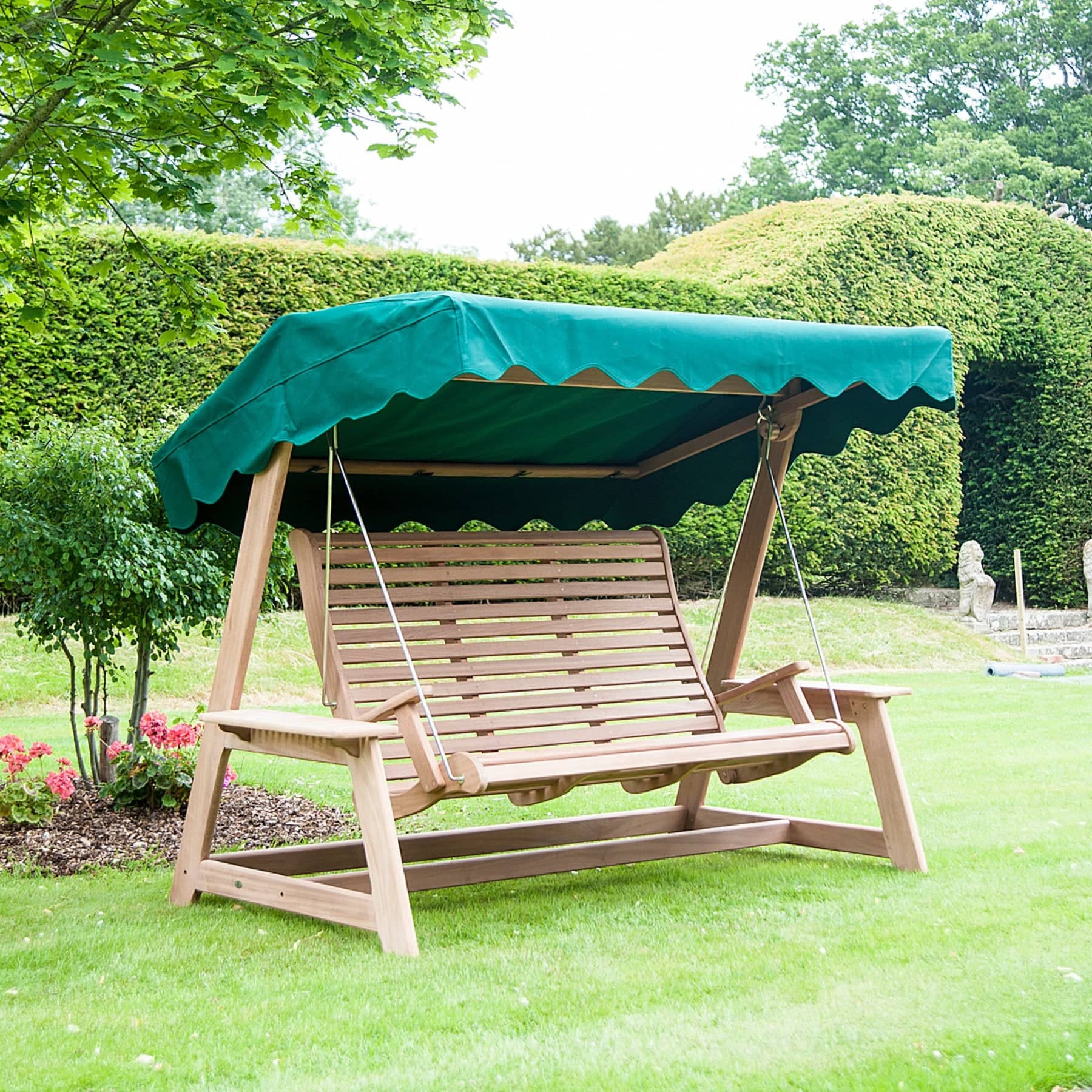 Mahogany Swing Seat with Ecru or Green Canopy last one Mid